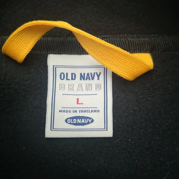 Old Navy Men's Size Large Black Front Zip Closure Fleece Vest - Picture 3 of 6